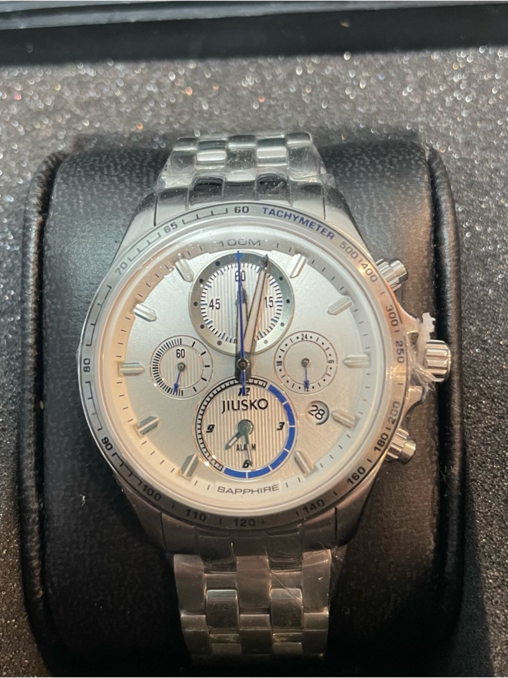 New in case JIUSKO Men’s Multifunction Chronograph Watch –Sapphire Crystal, 100M